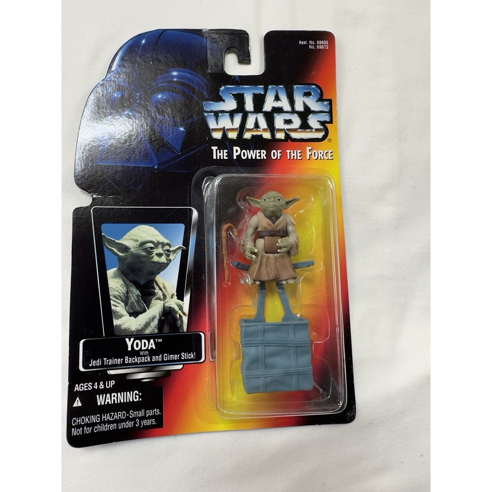 1997‎ Kenner Star Wars Yoda Power Of The Force Green Card Figure MOC